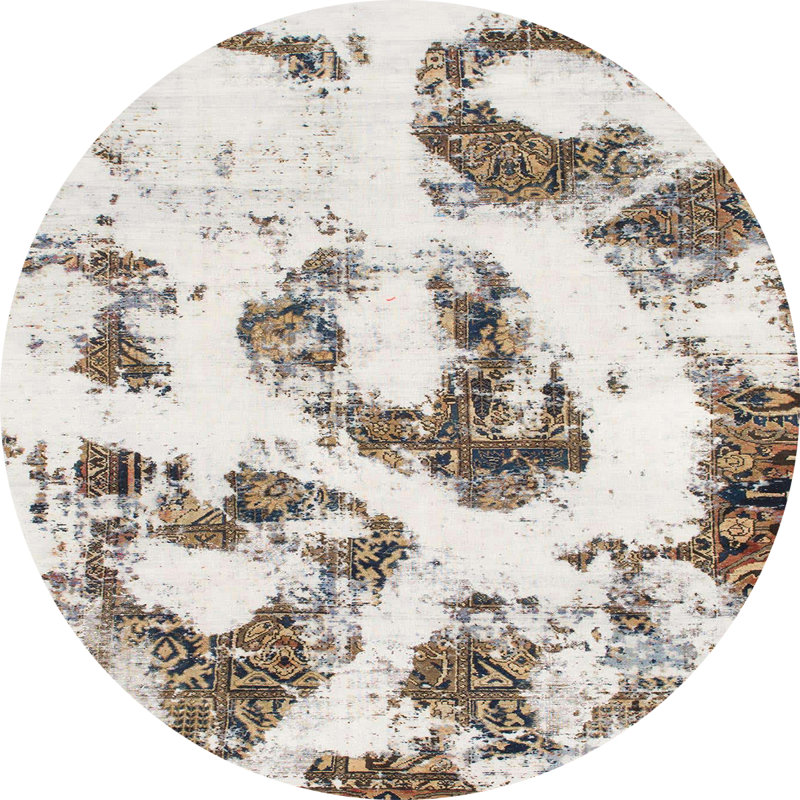Abstract Indoor Rug, Round 3'