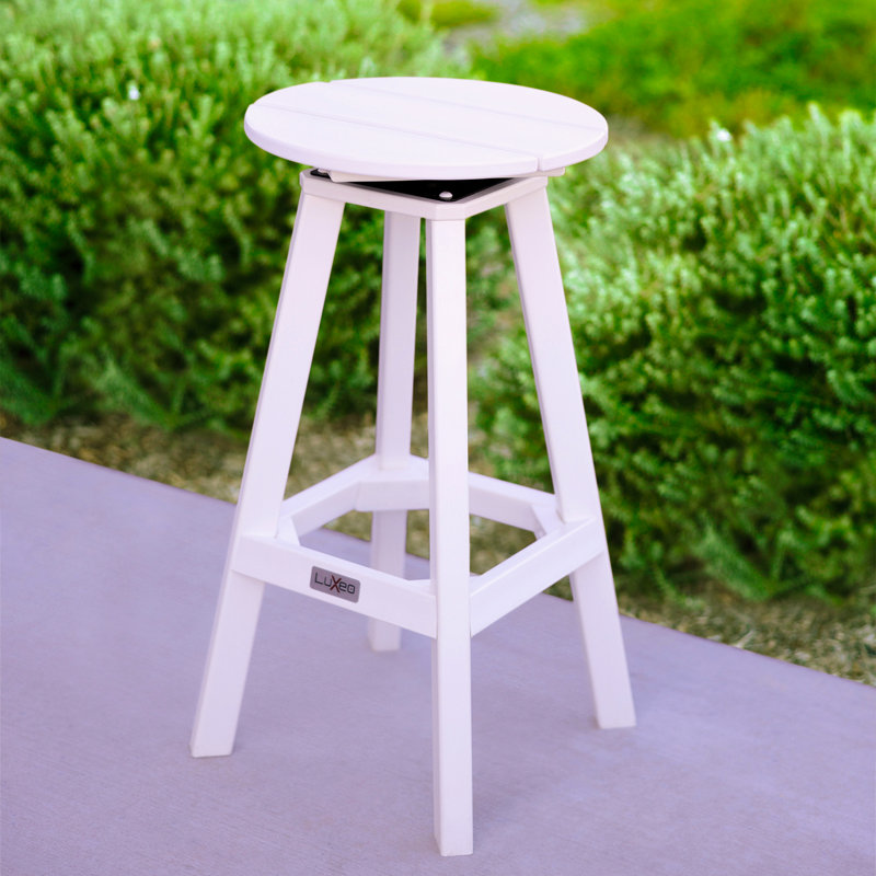 Tabouret d'extérieur LuXeo Mason (ensemble de 2), Blanc