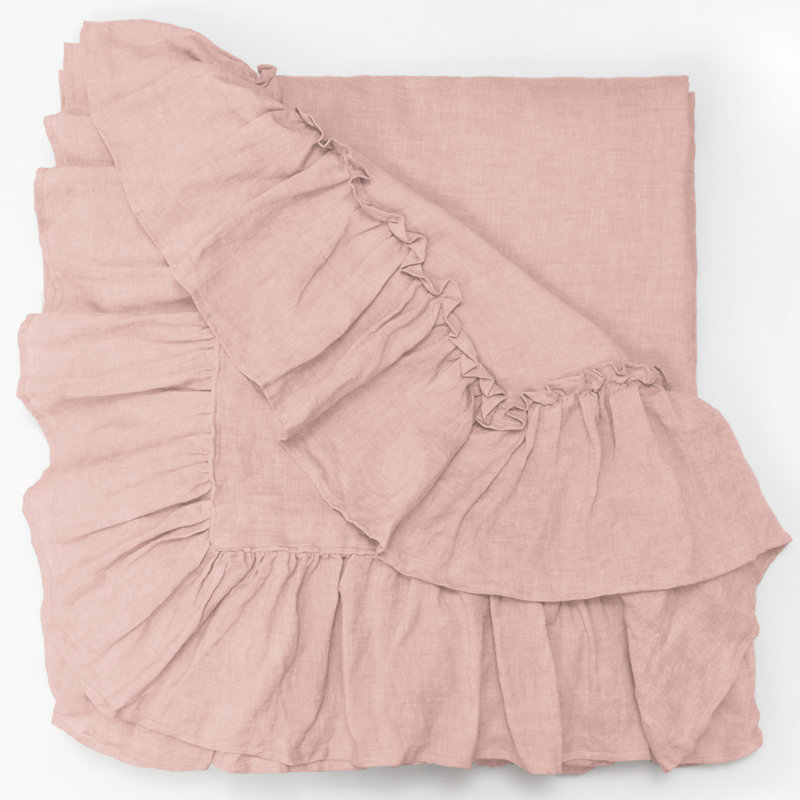 Housse de couette 100% lin Calie - très grand, Housse de couette très grand, Rose