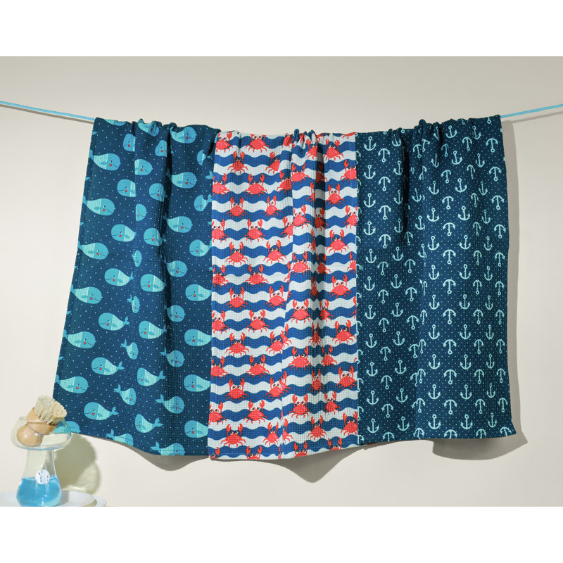 Ensemble de serviettes de cuisine en coton Coastal Charm