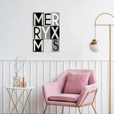 Élégant joyeux Noël, impression d'art moderne géométrique