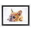 Painted French Bulldog in Abstract - Framed Print-55735440-55735442