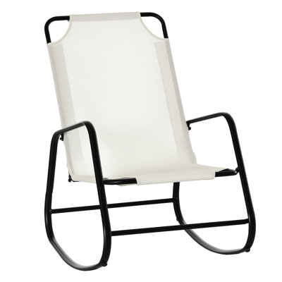 Chaise berçante de jardin, chaise berçante en tissu pour patio, balcon, véranda