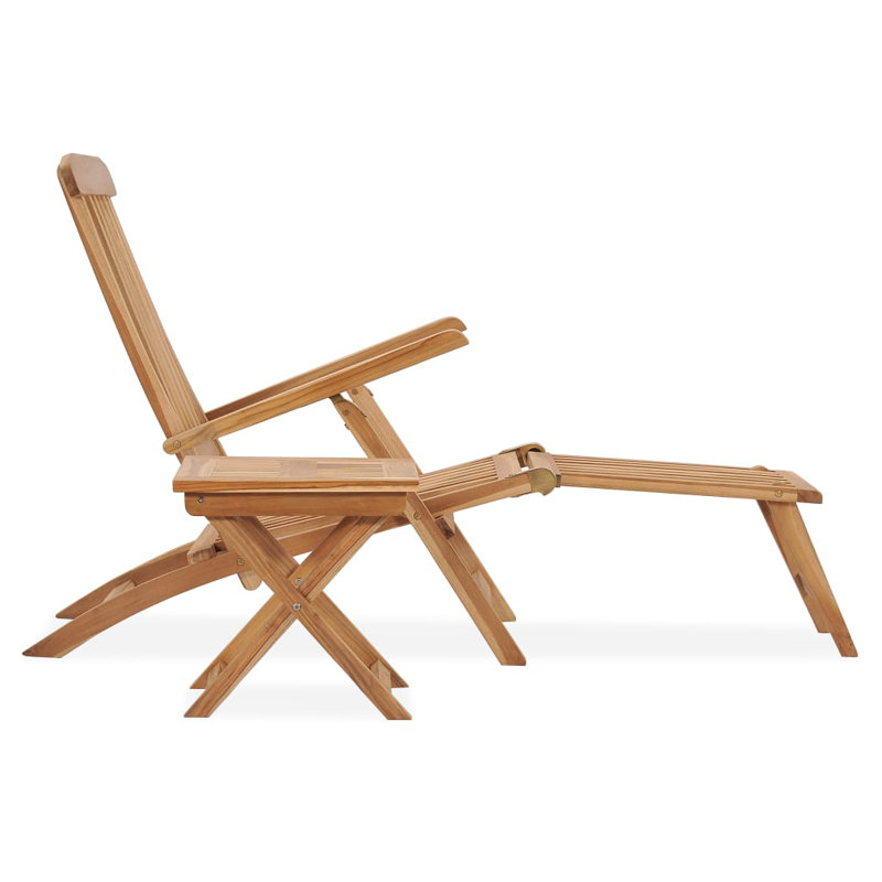 Ritchey 159cm Long Reclining Teak Single Chaise