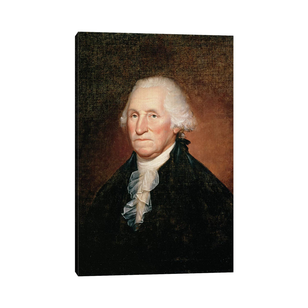 George Washington 1795 by Rembrandt Peale - Wrapped Canvas Print