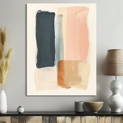 Soft Color Block Study - Abstract Shapes Wall Decor, Metal Print