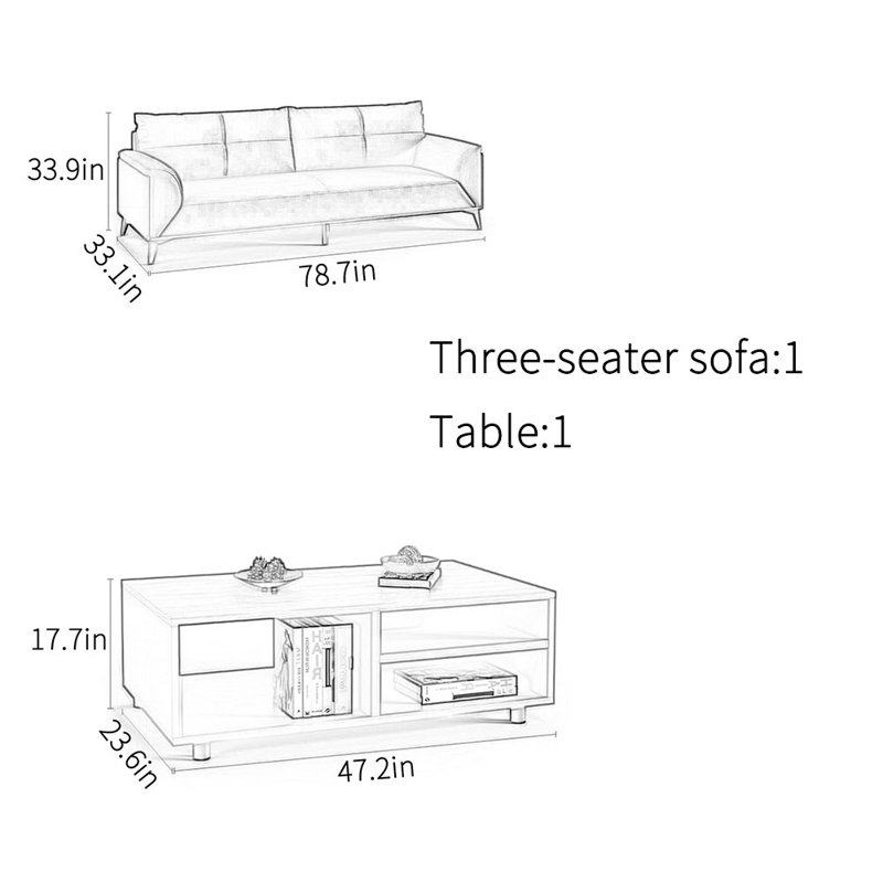 Simple leisure high-end office sofa set
