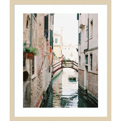 Love In Italy by Justine Milton Wood Framed Wall Art Print