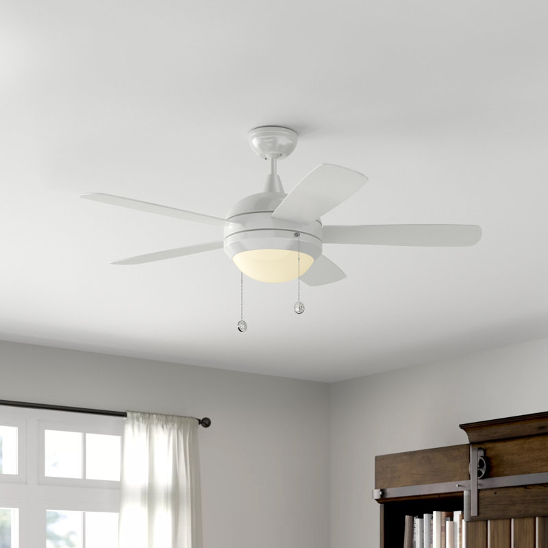 Stoller 44'' Ceiling Fan with LED Lights, White, LED