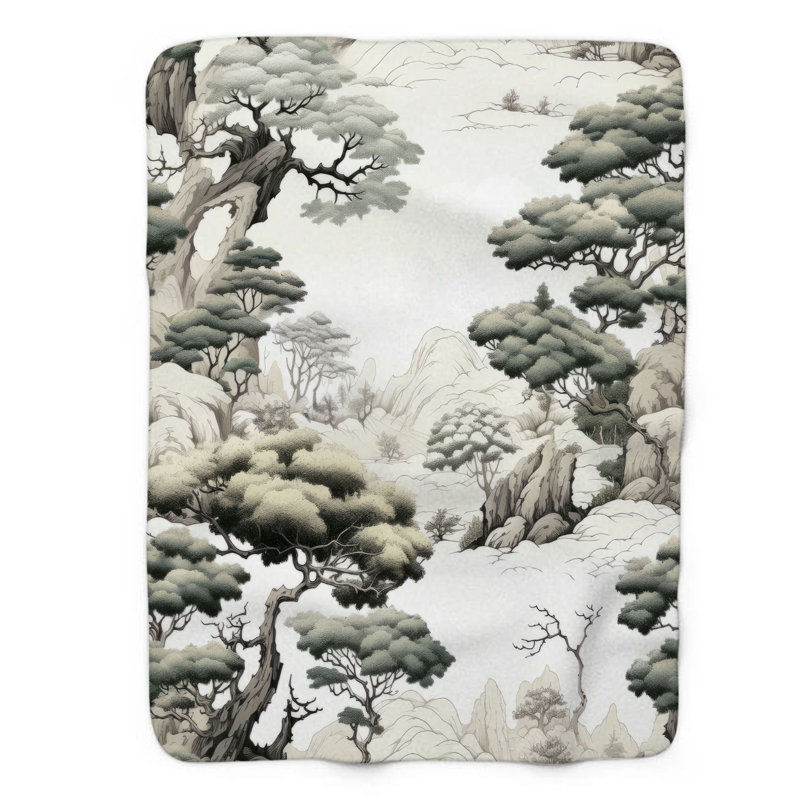Sacred Grove - 1 Piece Premium Sherpa Blanket, Twin