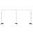 10' H x 20' W Pipe and Drape Backdrop Kit Framework ONLY (18"x18" Base)