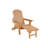 2-Piece Outdoor Lounge Chairs, Adirondack Chair With Built-In Cup Holder-1945527458