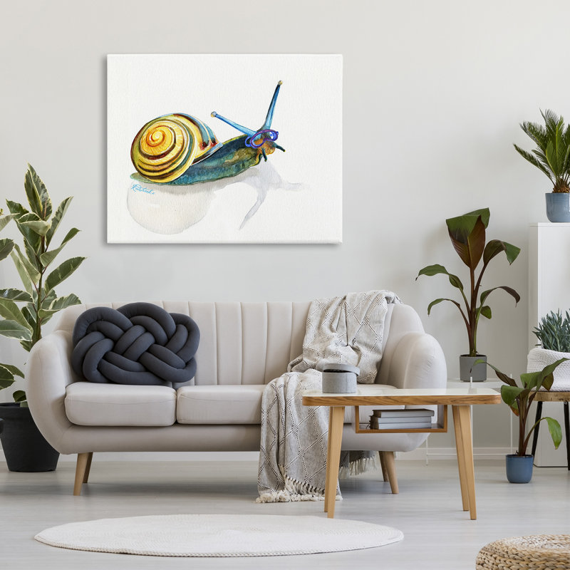 «Snail using tuba masque», art mural par Jennifer Redstreake, H 30 po x l 40 po