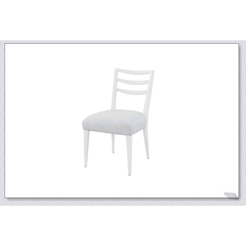 Ensemble de 2 chaises de salle à manger Ladderback avec finition de couleur océan, structure robuste et design classique