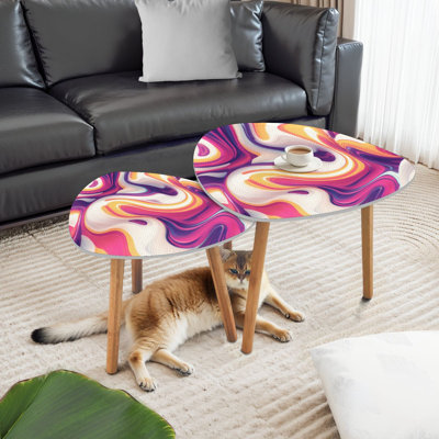 Ensemble de 2 tables basses gigognes Triangle