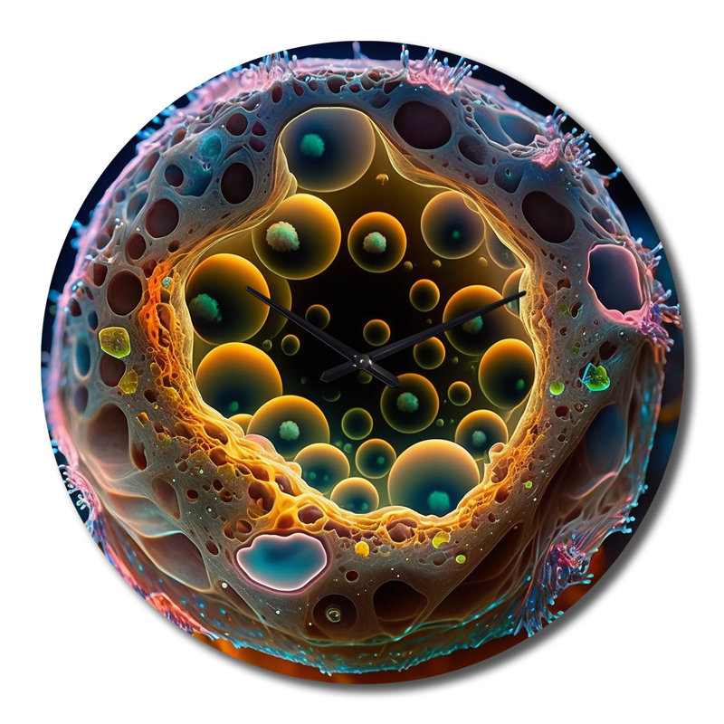 Macro photographie de l'horloge murale en métal Marine Cells II, Grand