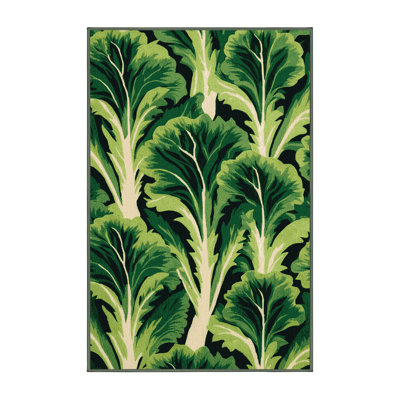 Washable Escarole Vegetables Area Rug