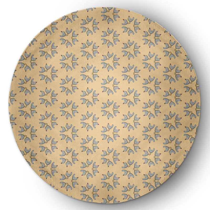 Chenille Abstract Indoor Rug, Round 5'