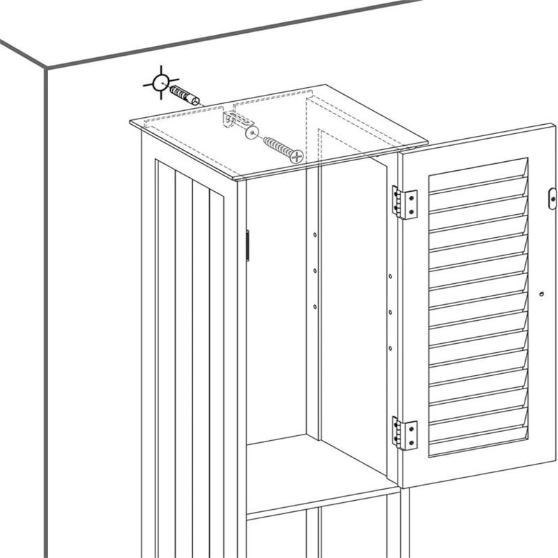 Chourasiya Freestanding Linen Cabinet