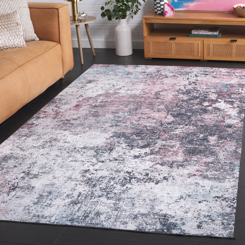 Tapis Malibu 943 en prune / noir, Rectangle 4 pi x 6 pi