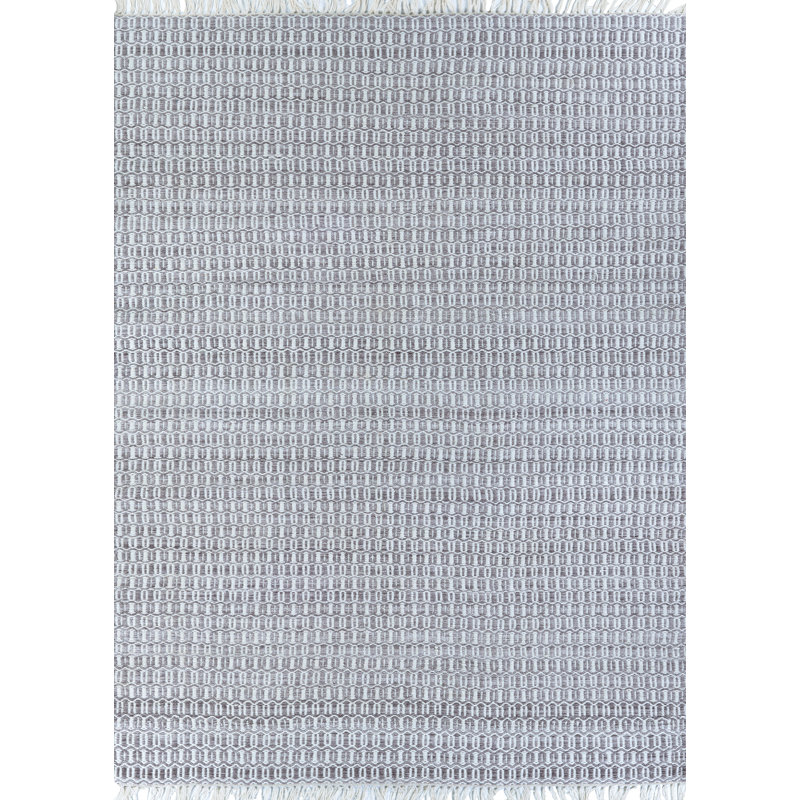 Tapis gris tissé à la main Cheriton, Rectangulaire 2 pi x 4 pi