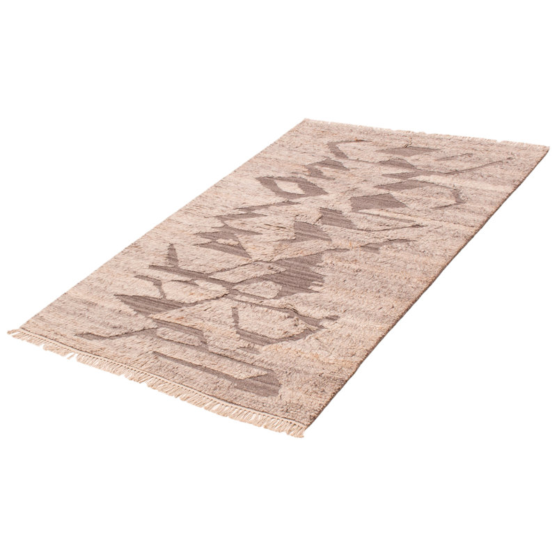 Tapis unique gris clair et taupe 5 pi 2 po x 8 pi Tangier Tangier