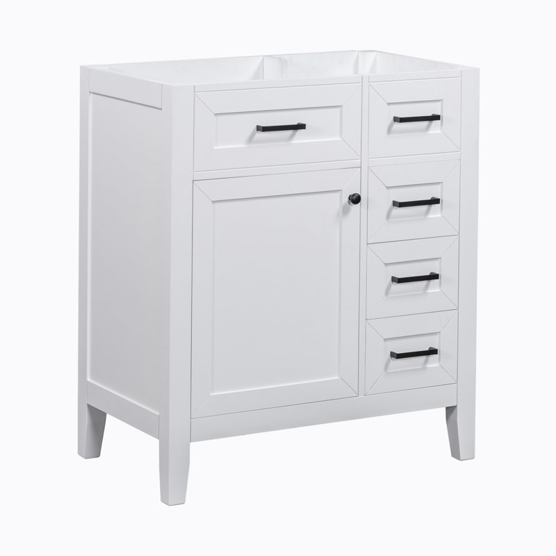 Base de meuble-lavabo simple 29,52 po seulement, Blanc
