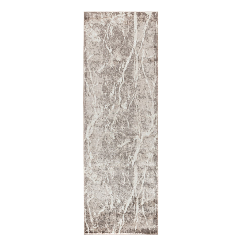 Studebaker Collection Brown Contemporary Area Rug, Runner 2'8" x 8'1"