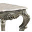 Table de bout Miliani en marbre naturel et table de bout au fini bronze antique avec plateau en marbre