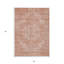 Tapis oriental lavable intérieur corail et rose 5 pi x 8 pi