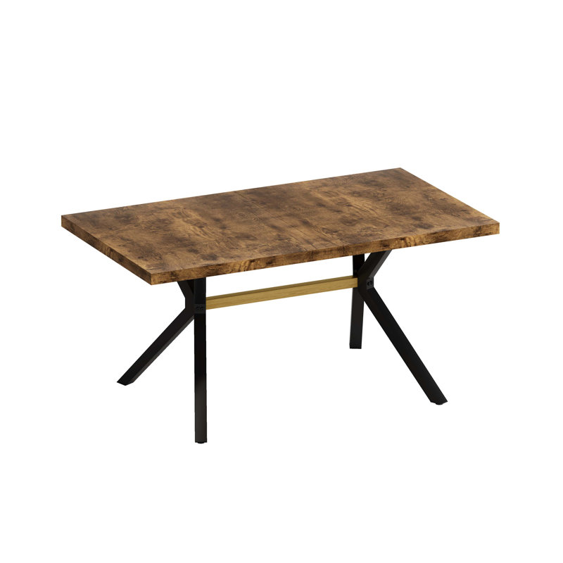 Mona Rectangular 78.74'' L x 35.43'' W Stretch Dining Table, Brown