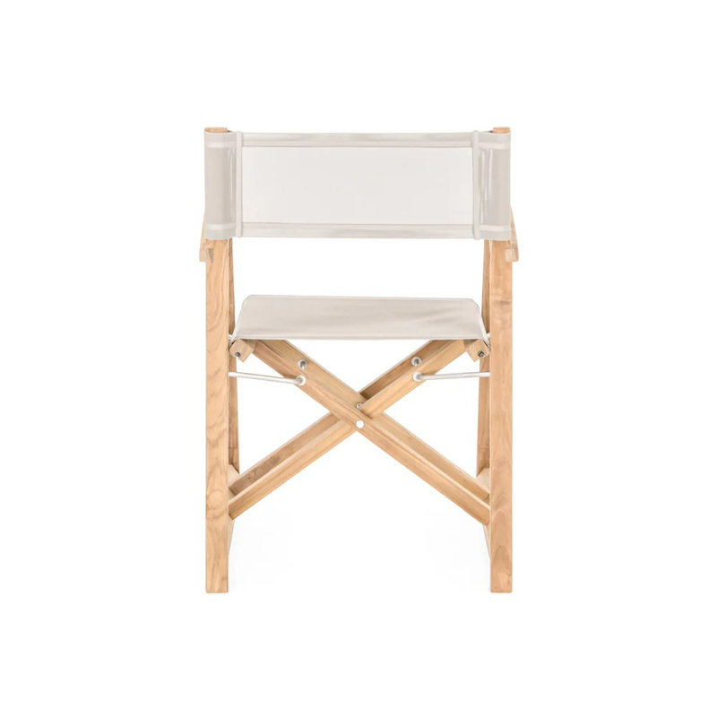 Classic Teak Outdoor Teak Dining Armchair, Gray