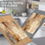 Tapis de cuisine 20 po x 32 po + 20 po x 48 po + 20 po x 59 po Tapis de cuisine à motif abstrait antidérapant 3 pièces