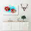 Two Red Bell Peppers in Abstract - Wrapped Canvas-55302368