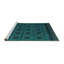 Tapis turquoise lavable à la machine Abstract 5362-1662404849