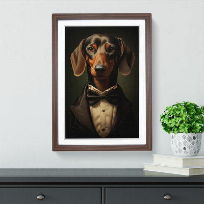 Dachshund Neo-Plasticism Framed Print