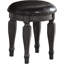 Ensemble de coiffeuse classique en bois avec miroir sculpté, tiroirs et tabouret rembourré