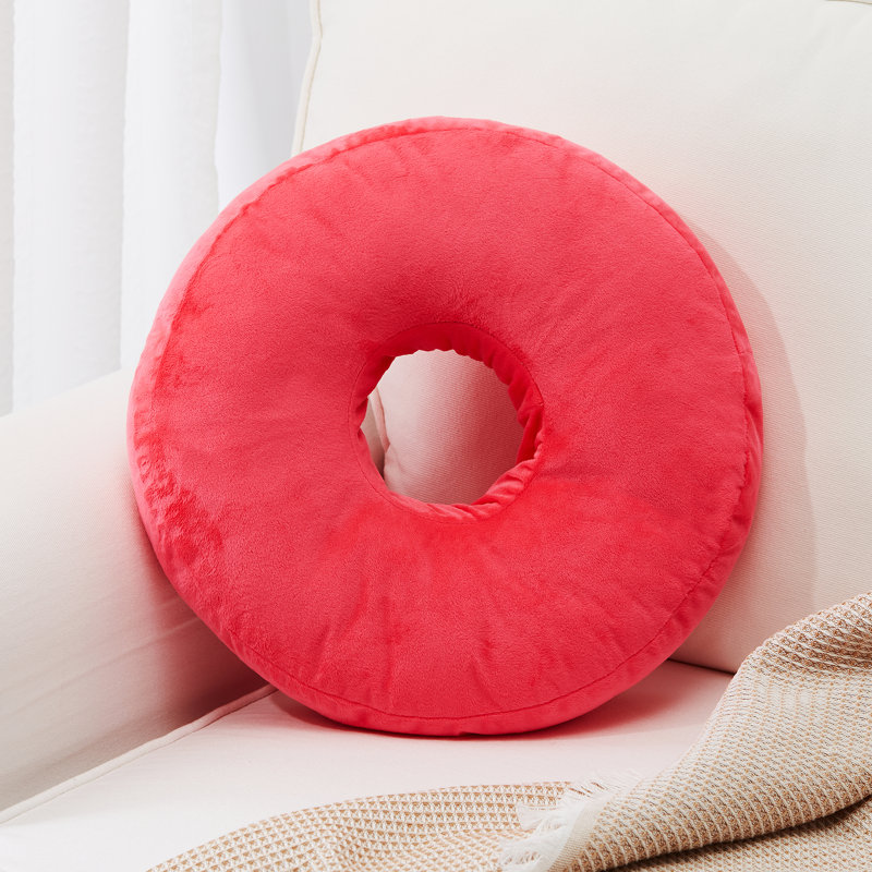  Round Pillow Cover & Insert, Hot Pink