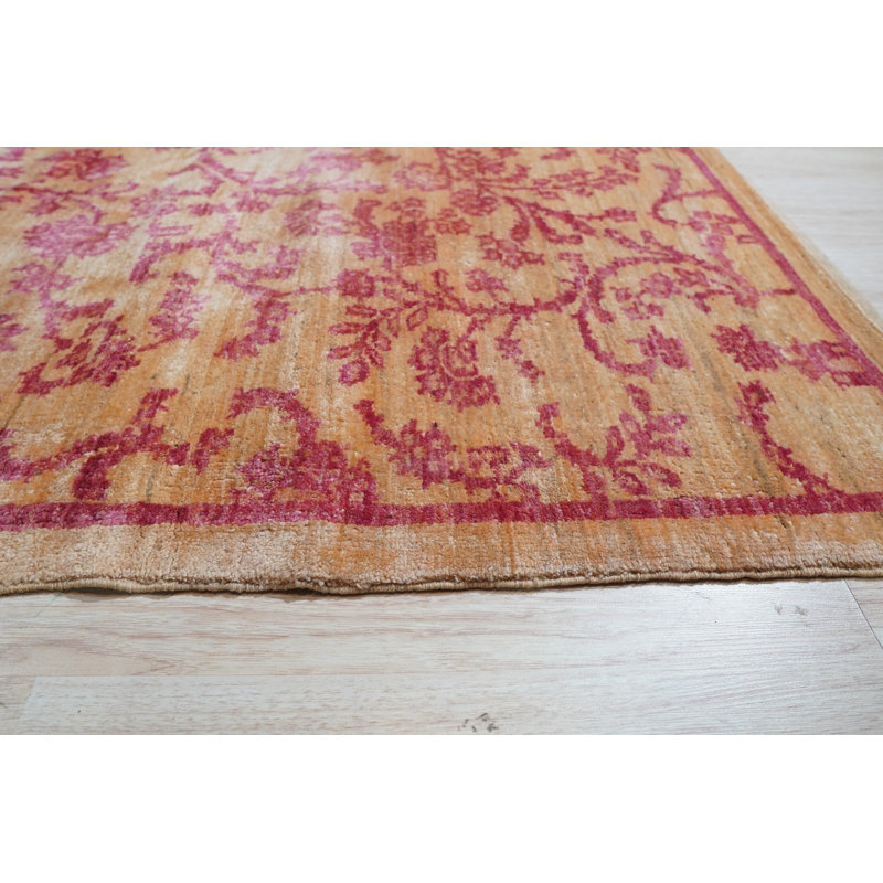 8x10 Red Hand-Knotted Wool Floral Tapestry Classic Traditional Modern Contemporary Carpet Rug