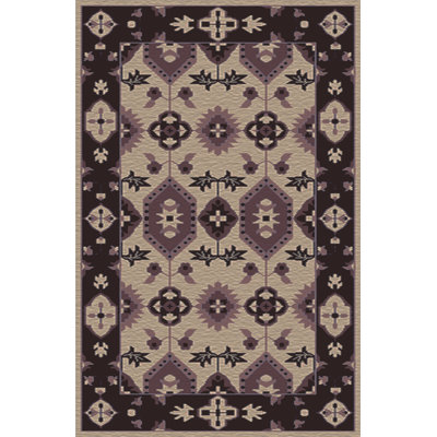 Tapis brun / gris / beige en laine noué à la main Drachten