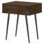 Gibson Coffee Brown 1-Drawer Rectangular Side Table