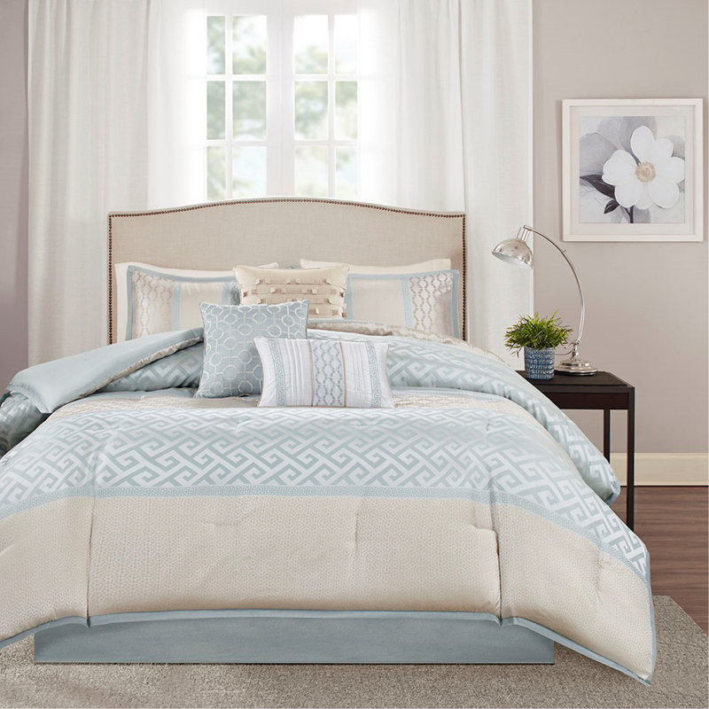 7 Piece Comforter Set Aqua