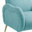 Fauteuil d'appoint avec pieds dorés en métal, fauteuil d'appoint en tissu flocon de neige, fauteuil d'appoint simple