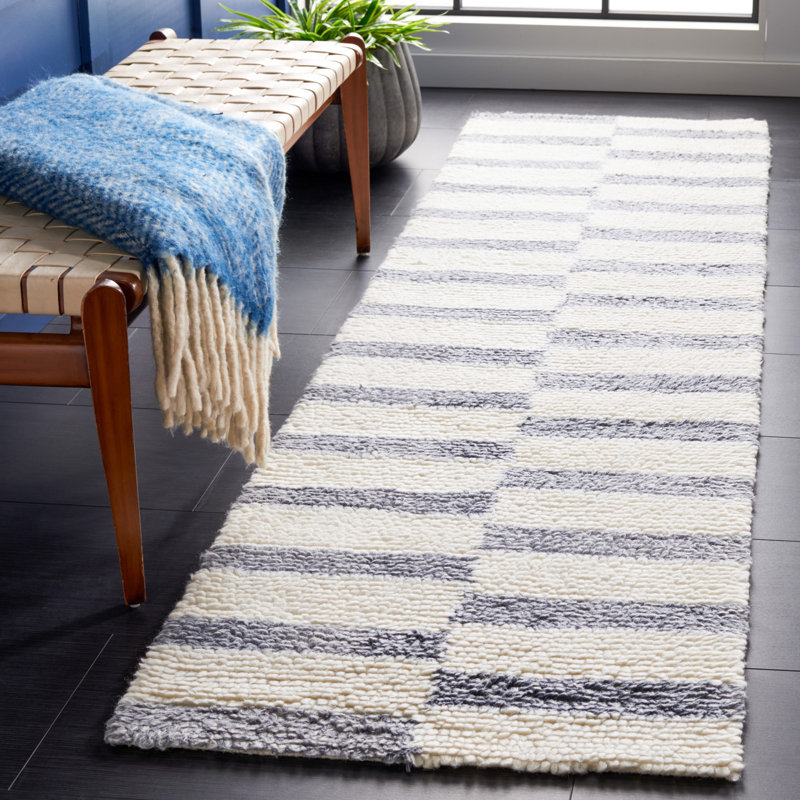 Tapis ivoire / gris Vermont 555, Tapis de couloir 2 pi 3 po x 8 pi