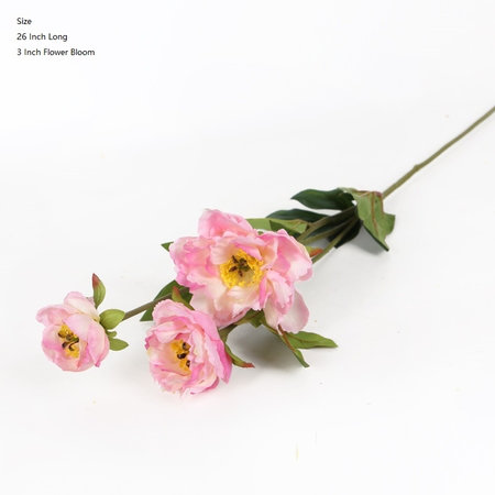 Silk Cloth Peony Arrangement, Light Pink