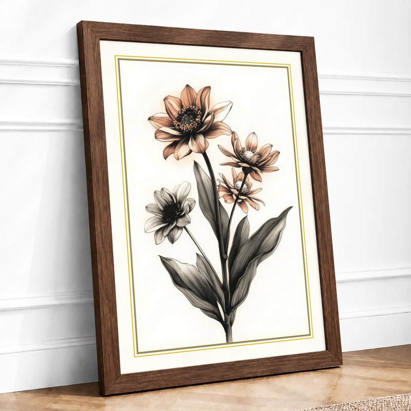 Study Botanical - Framed Print, A1 - 84.1 x 59.4 cm, Walnut