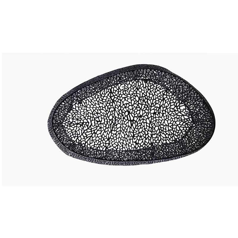 Table basse ovale noire, Black