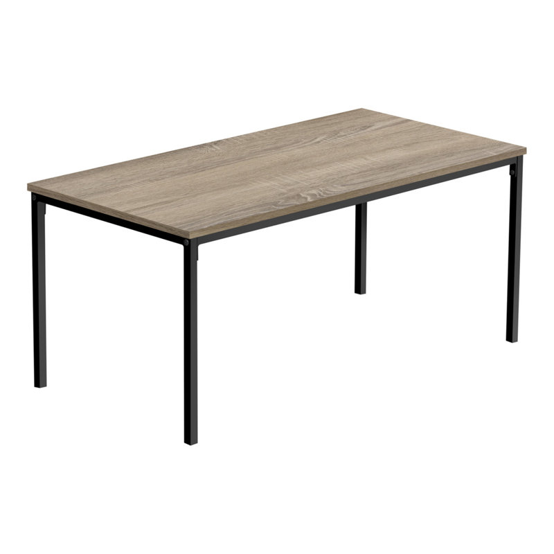 Coffee Table, Accent, Cocktail, Rectangular, Living Room, 40"L, Laminate,  Metal, Contemporary, Modern, Taupe, Black