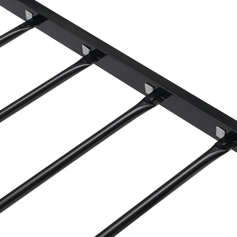 Twin Size Metal Bed - , Strong Bedroom Addition, Black Frame Strong, Silent Piece,