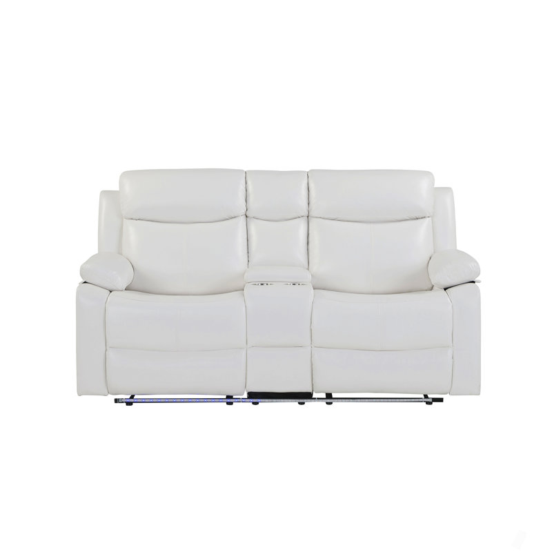 Causeuse inclinable blanche avec lumières DEL et haut-parleurs